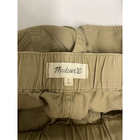 Madewell Pull-on Relaxed Pants ash green high rise tie waist size small - Picture 2 of 7